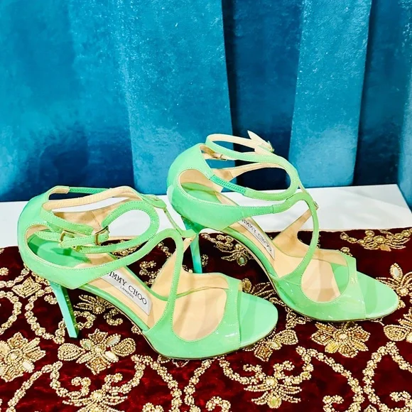 Jimmy Choo Green Strappy Heels - Picture 10 of 10
